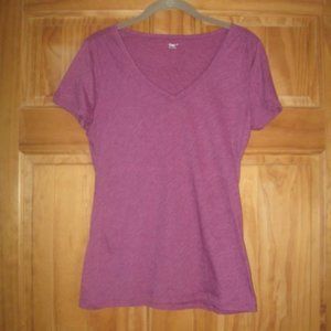 GAP Purple V-Neck Short Sleeve Shirt